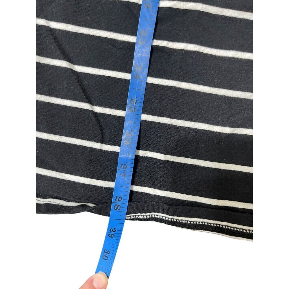 LULUS Women's Small Black White Striped Mini Shirtdress - Picture 11 of 14